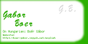 gabor boer business card